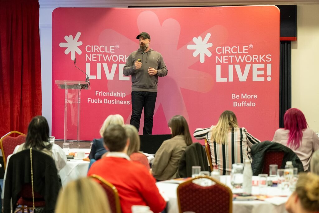 Dave Christie speaking to an audience