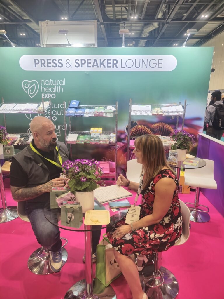 Dave Christie hosting a Natural Health Expo press interview